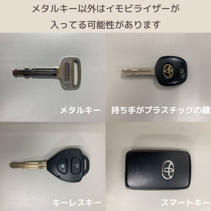 トヨタ車の鍵の種類