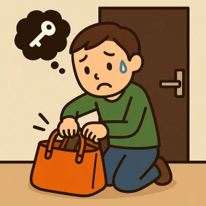 落ち着いて周囲を探す画像