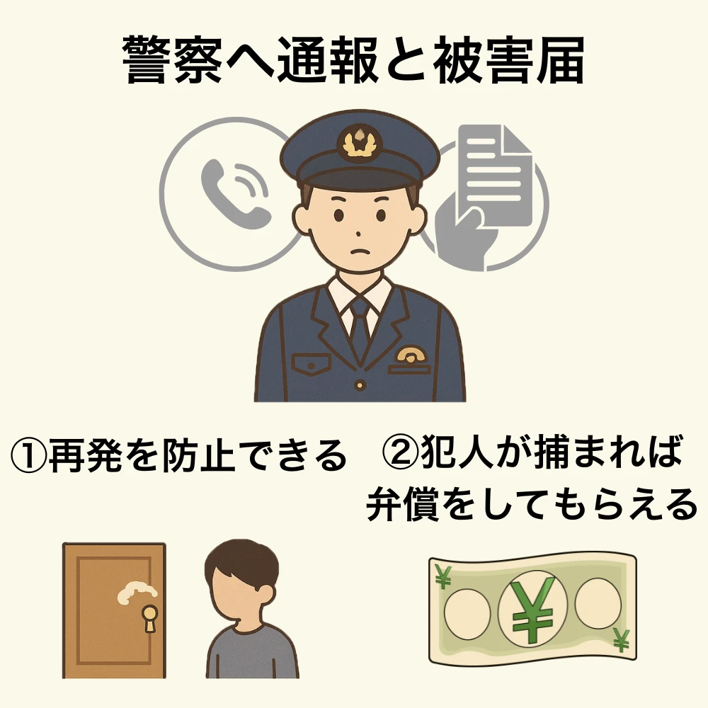 警察へ通報と被害届について