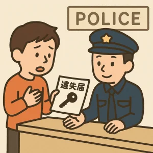 警察署・交番に遺失届を提出する画像