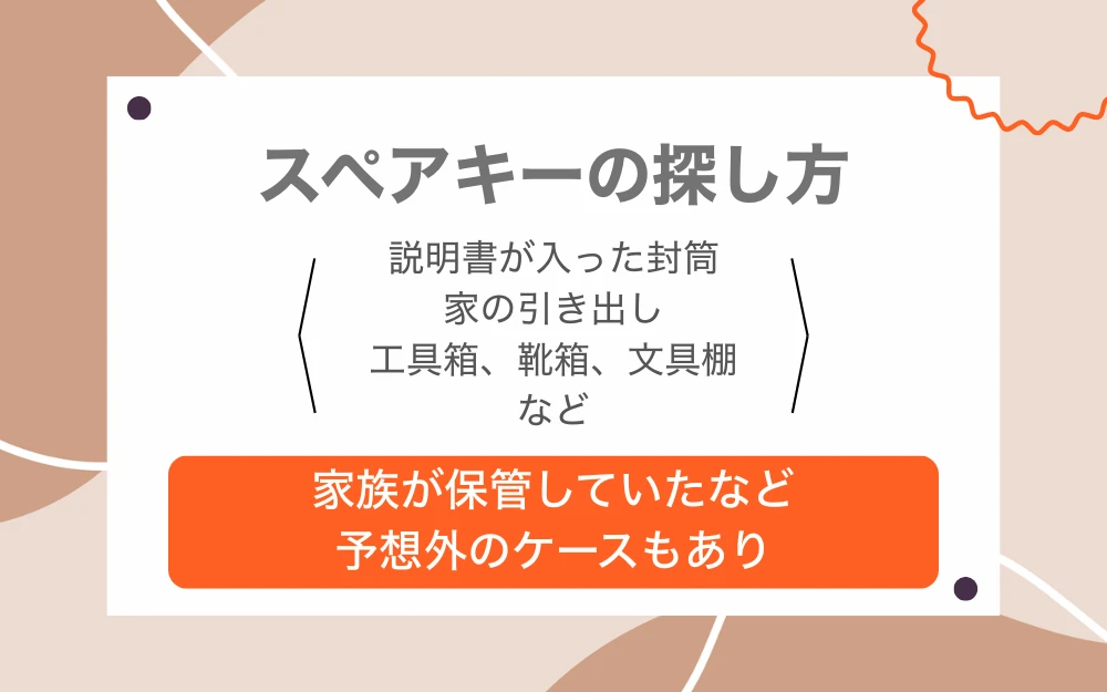 スペアキーの探し方
