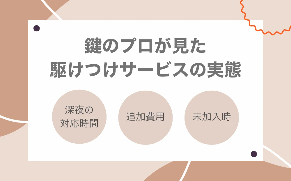 鍵のプロが見た駆けつけサービスの実態