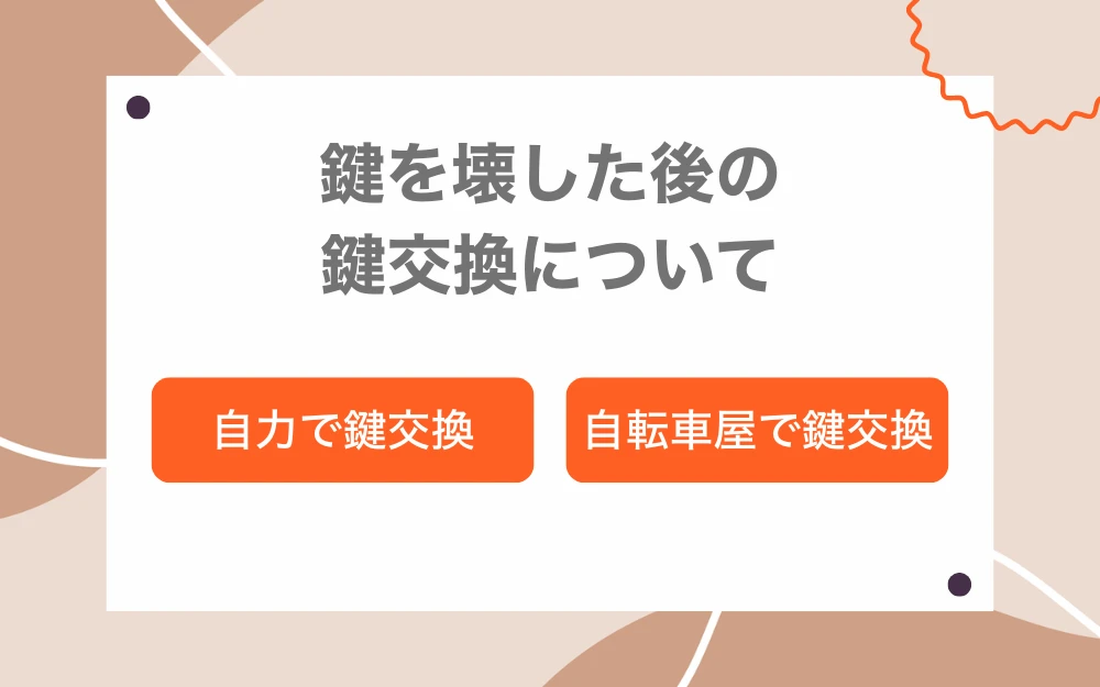 鍵を壊した後の鍵交換について