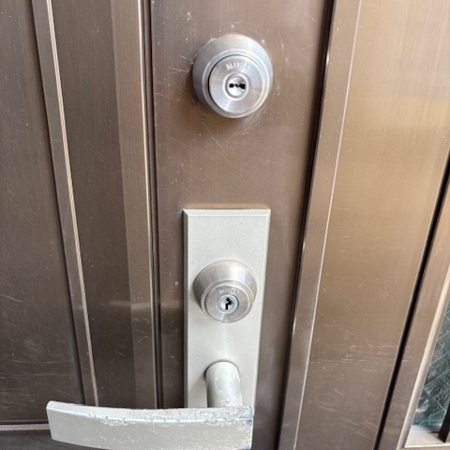 東京都杉並区 玄関の鍵穴交換 作業後写真