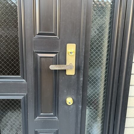 栃木県栃木市 戸建て住宅の玄関鍵2箇所交換 作業後写真