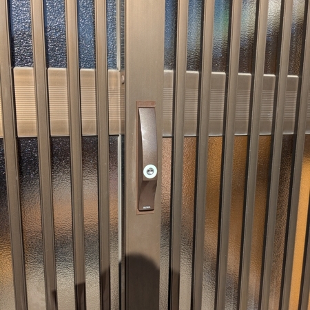 栃木県小山市 引き戸の鍵交換 作業後写真