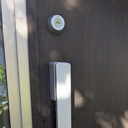 埼玉県所沢市 玄関の鍵穴2箇所交換 作業後写真