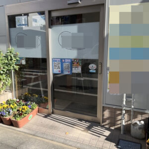 東京都杉並区 店舗の自動ドア鍵交換 作業前写真