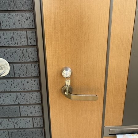 栃木県小山市 アパート玄関の鍵交換 作業後