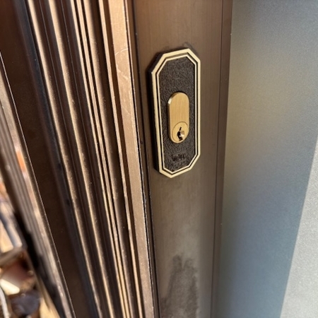 栃木県小山市 引き戸(光悦)の鍵交換 作業後写真