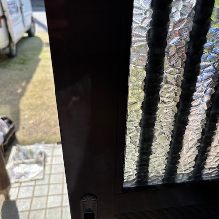 茨城県ひたちなか市で玄関引き戸用の鍵を新規取付け