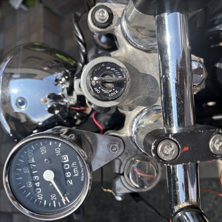 京都府宇治市 ヤマハSR400の鍵作成 作業後写真