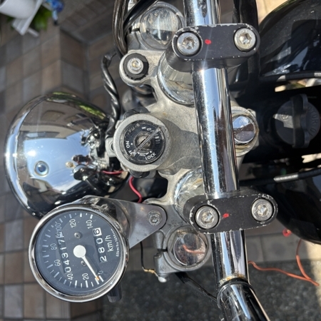 京都府宇治市 ヤマハSR400の鍵作成 作業中写真